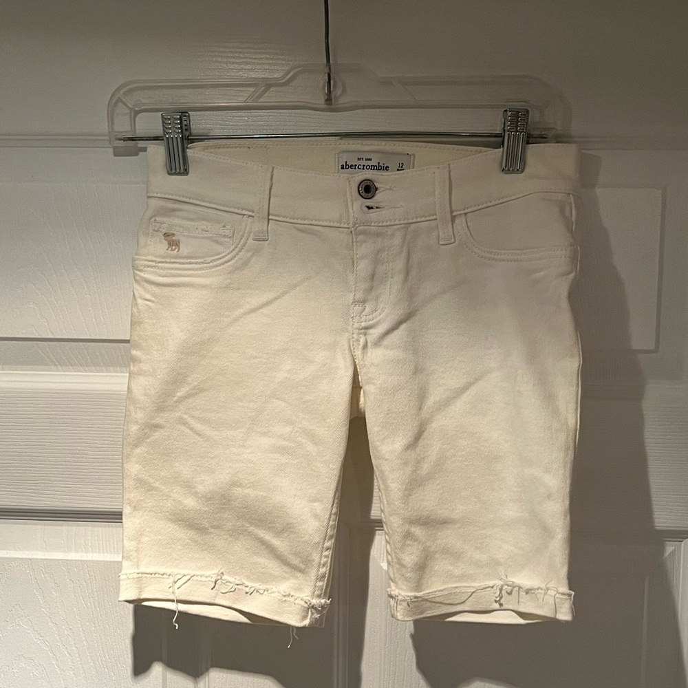 Abercrombie Kids White Denim Shorts